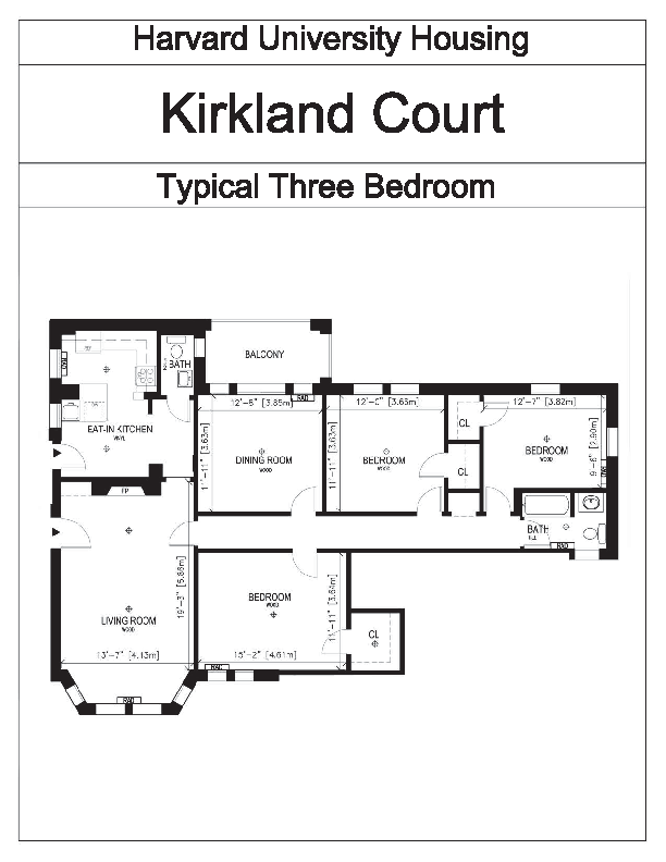 Kirkland Court 3 bedroom floor pla
