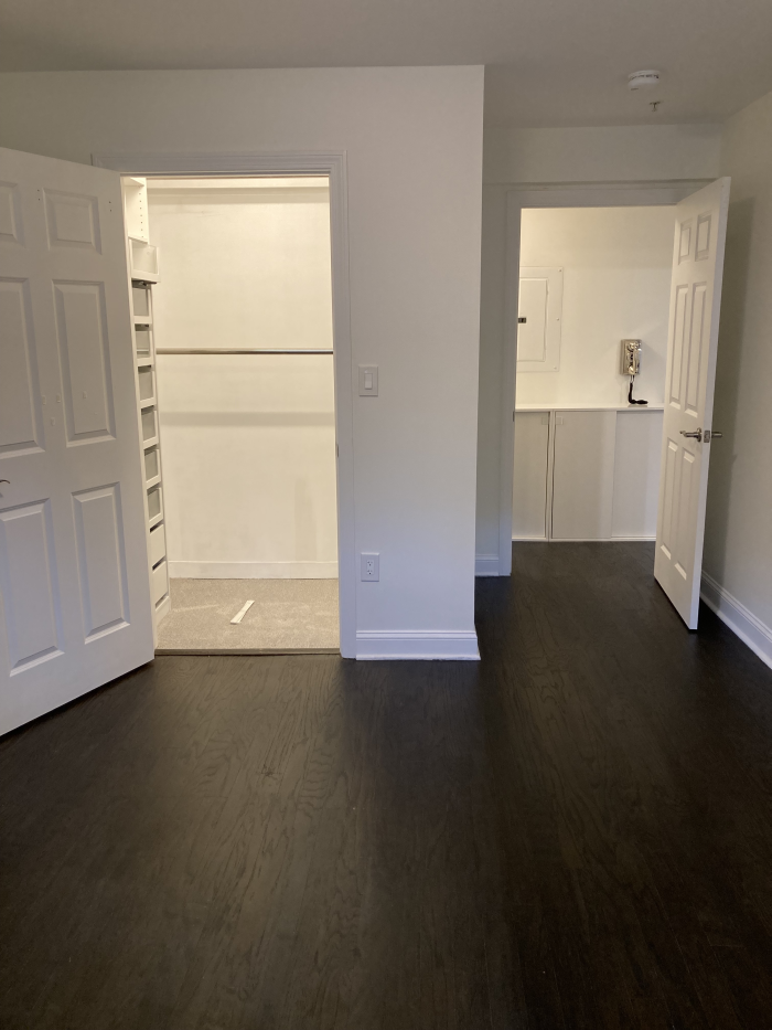 Large closet space with built ins