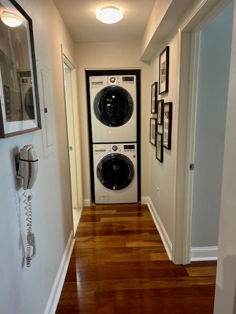 Stacked washer and dryer